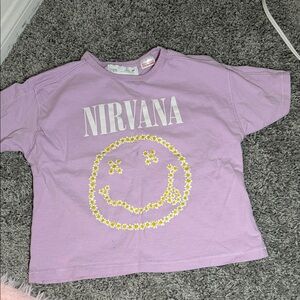 NIRVANA Kids Lavender Smiley Face Tee